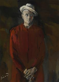 Christian Bérard - Le Clown Rouge & Scène De Rue (A Double-Sided Work)