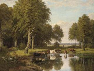 Christian Bernh. Severin Berthelsen - Cattle at pasture