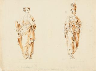 Christian Bernhard Rode - Skizzen zu: Staatsklugheit – Tapferkeit.