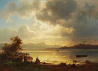 Christian Ernst Bernhard Morgenstern - Abendstimmung am Starnberger See