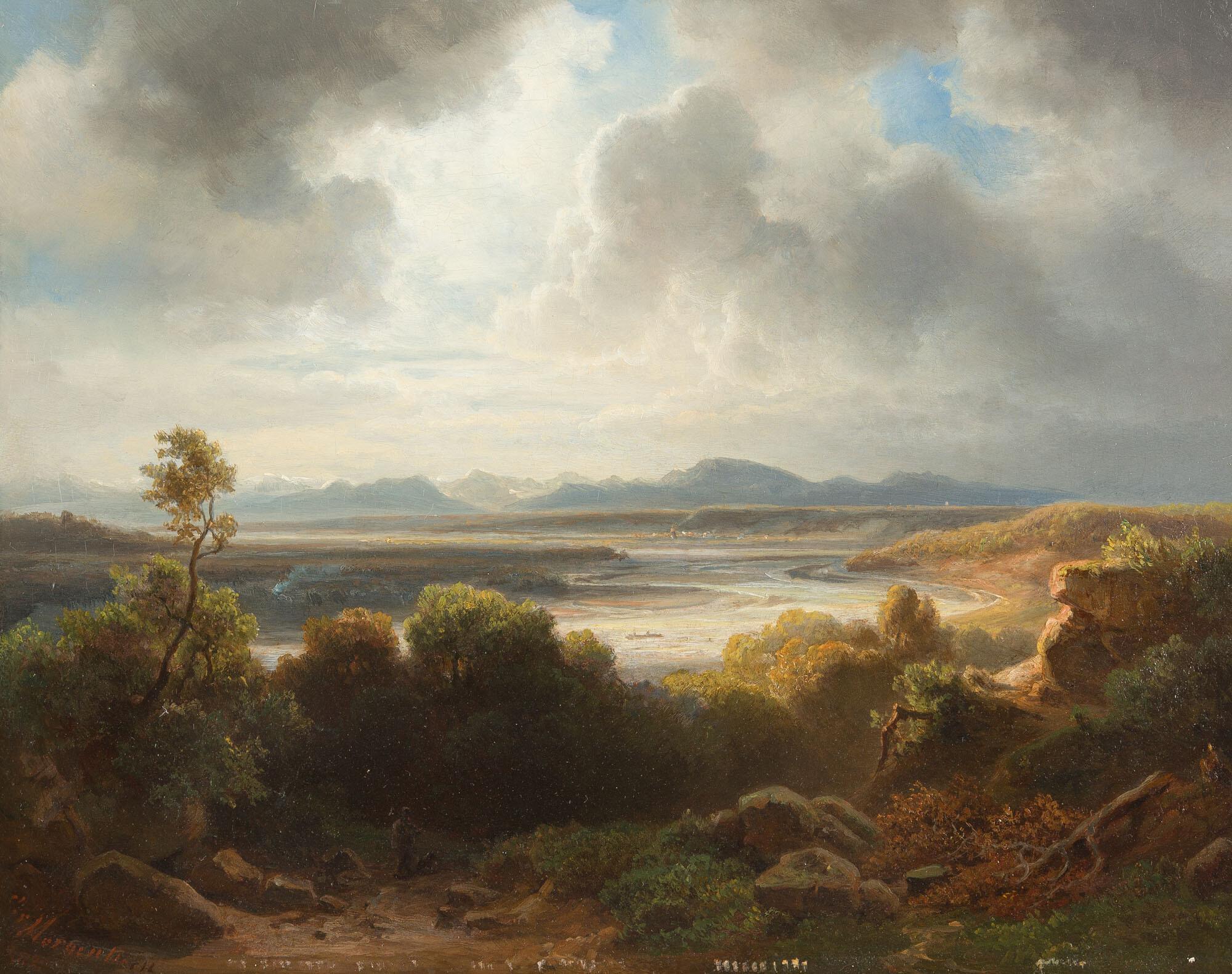 Christian Ernst Bernhard Morgenstern - Der Inn bei Brannenburg.