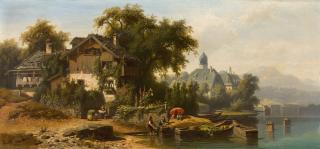 Christian Friedrich Mali - Idyllischer Sommertag am Chiemsee.