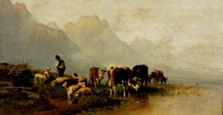 Christian Friedrich Mali - Tending the Herd