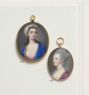 Christian Friedrich Zincke - Lady Mary Wortley Montagu, Née Pierrepont (1689-1762), In Gold-Lined Blue Surcoat, Pink Dress And Gold Embroidered White Turban