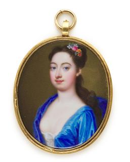 Christian Friedrich Zincke - Portrait of a lady, traditionally identified as Lady Ennismore, circa 1720