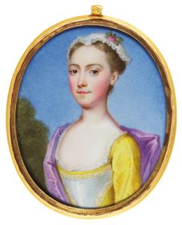 Christian Friedrich Zincke - Portrait Of Charleton Tilson, Later Lady Deane (B. 1718)