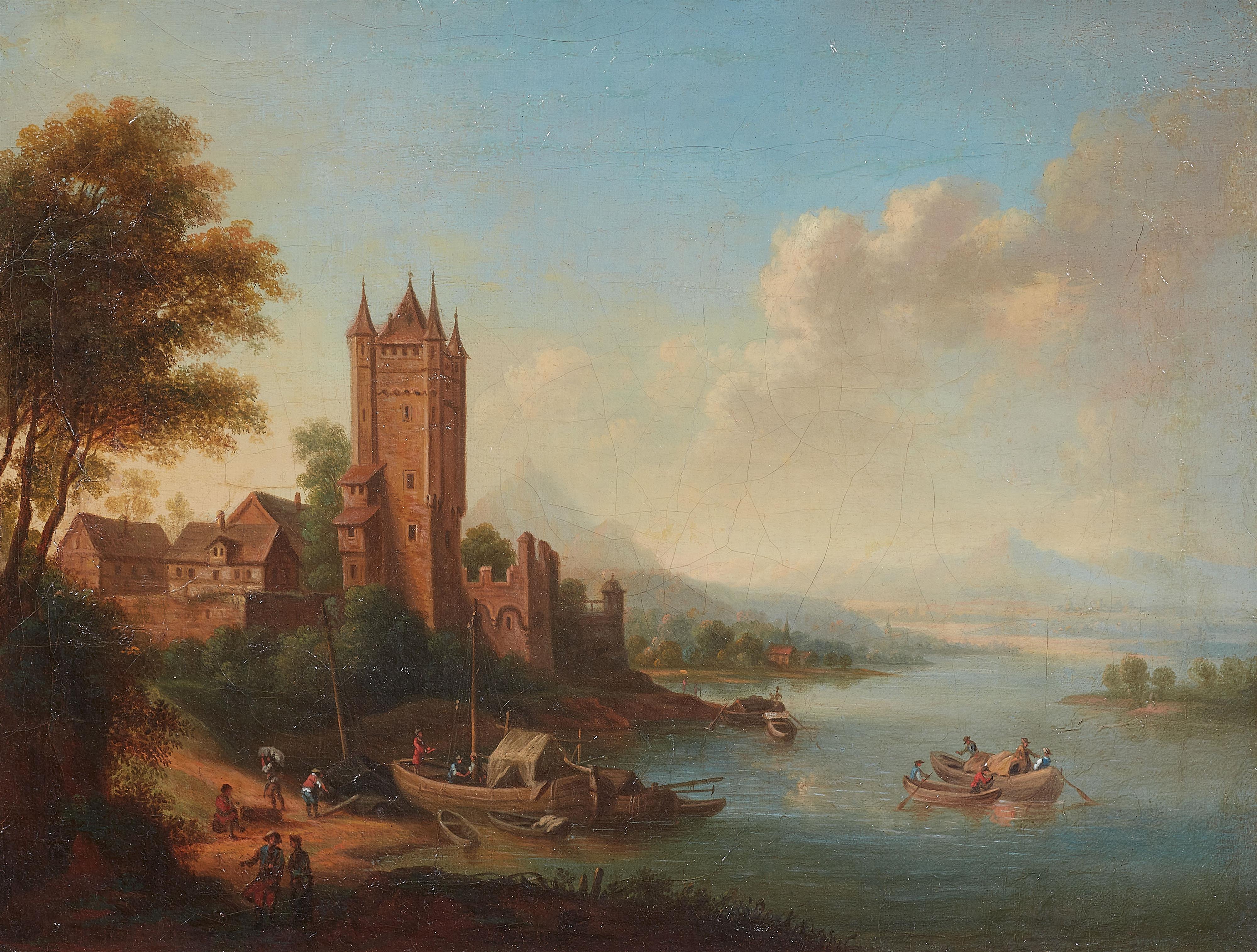 Christian Georg Schütz d. Ä. - Ansicht von Eltville am Rhein