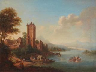 Christian Georg Schütz d. Ä. - Ansicht von Eltville am Rhein