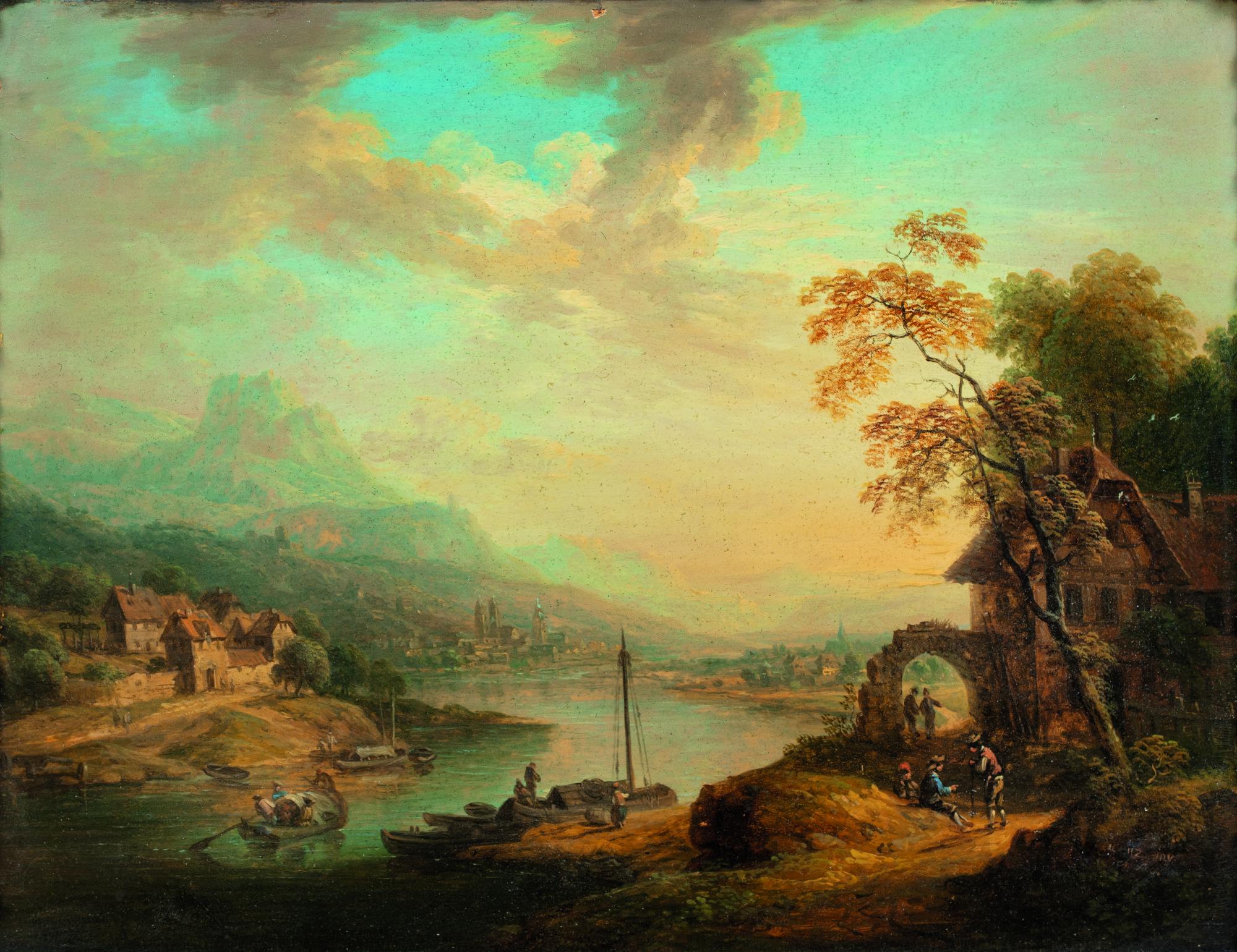 Christian Georg Schütz The Elder - River Landscape