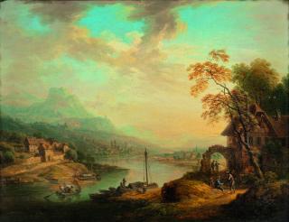 Christian Georg Schütz The Elder - River Landscape