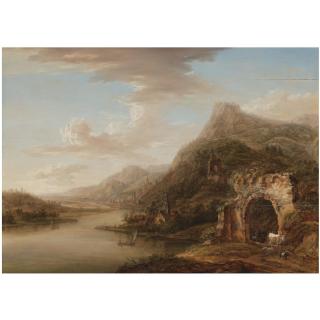 Christian Georg Schütz the Younger - A Rhenish River Landscape