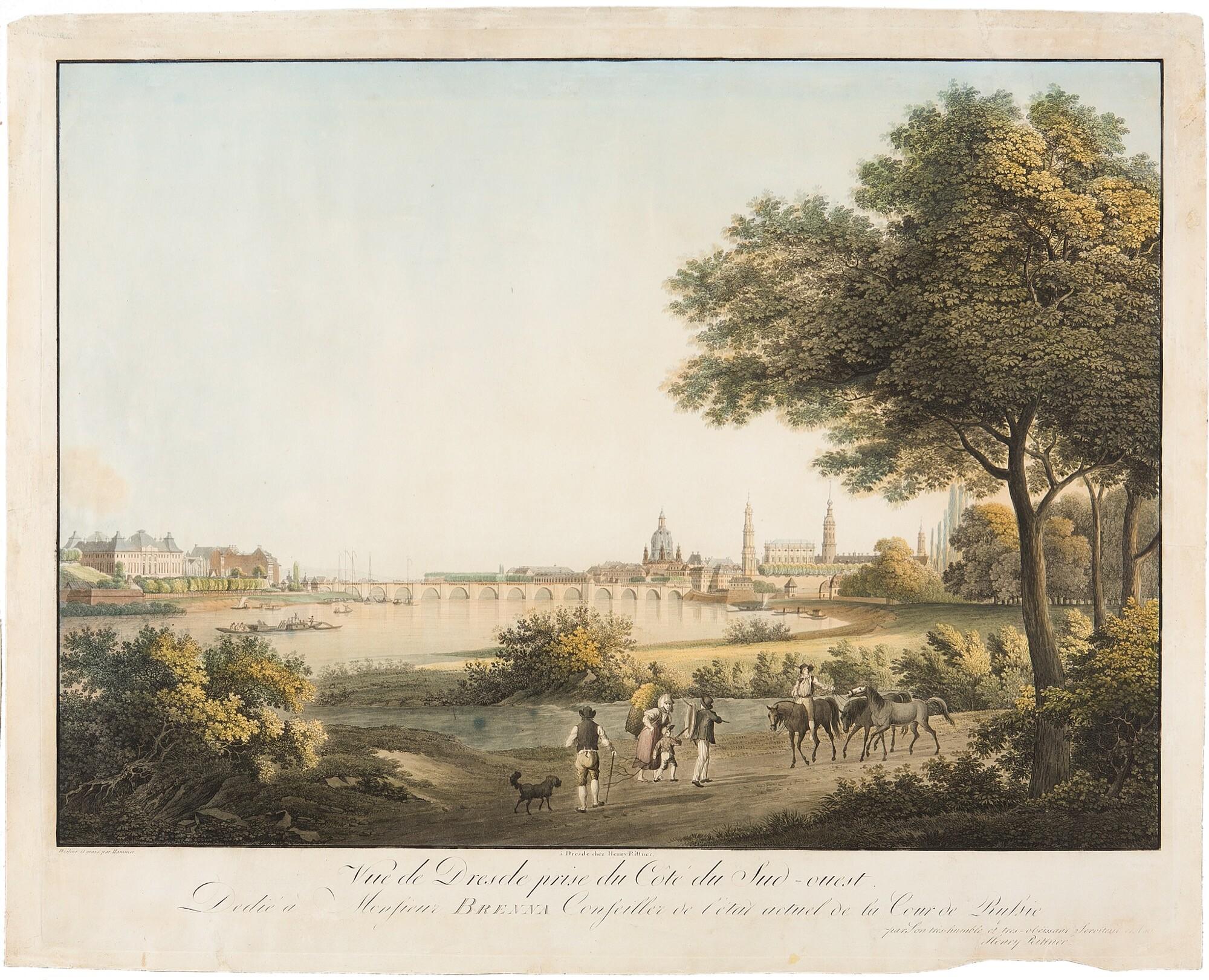 Christian Gottlob Hammer - Vue de Dresde prise du Côté du Sudouest.