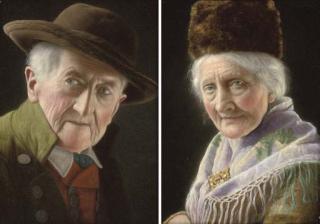 Christian Heuser - An old Tyrolean gentleman; and A Tyrolean lady