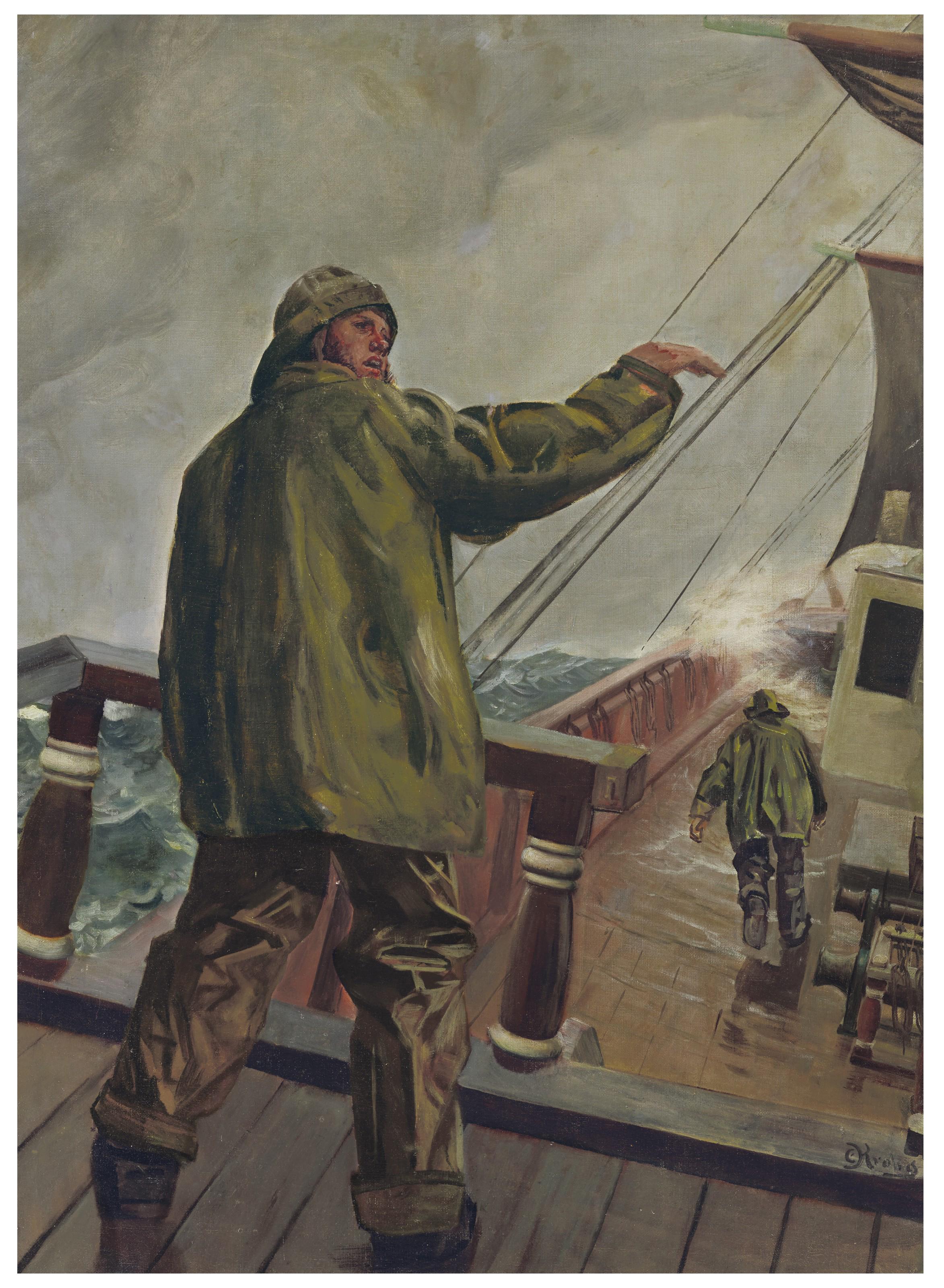Christian Krohg - Storm at Sea