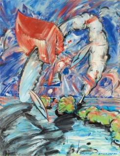 Christian Ludwig Attersee - Baumrot