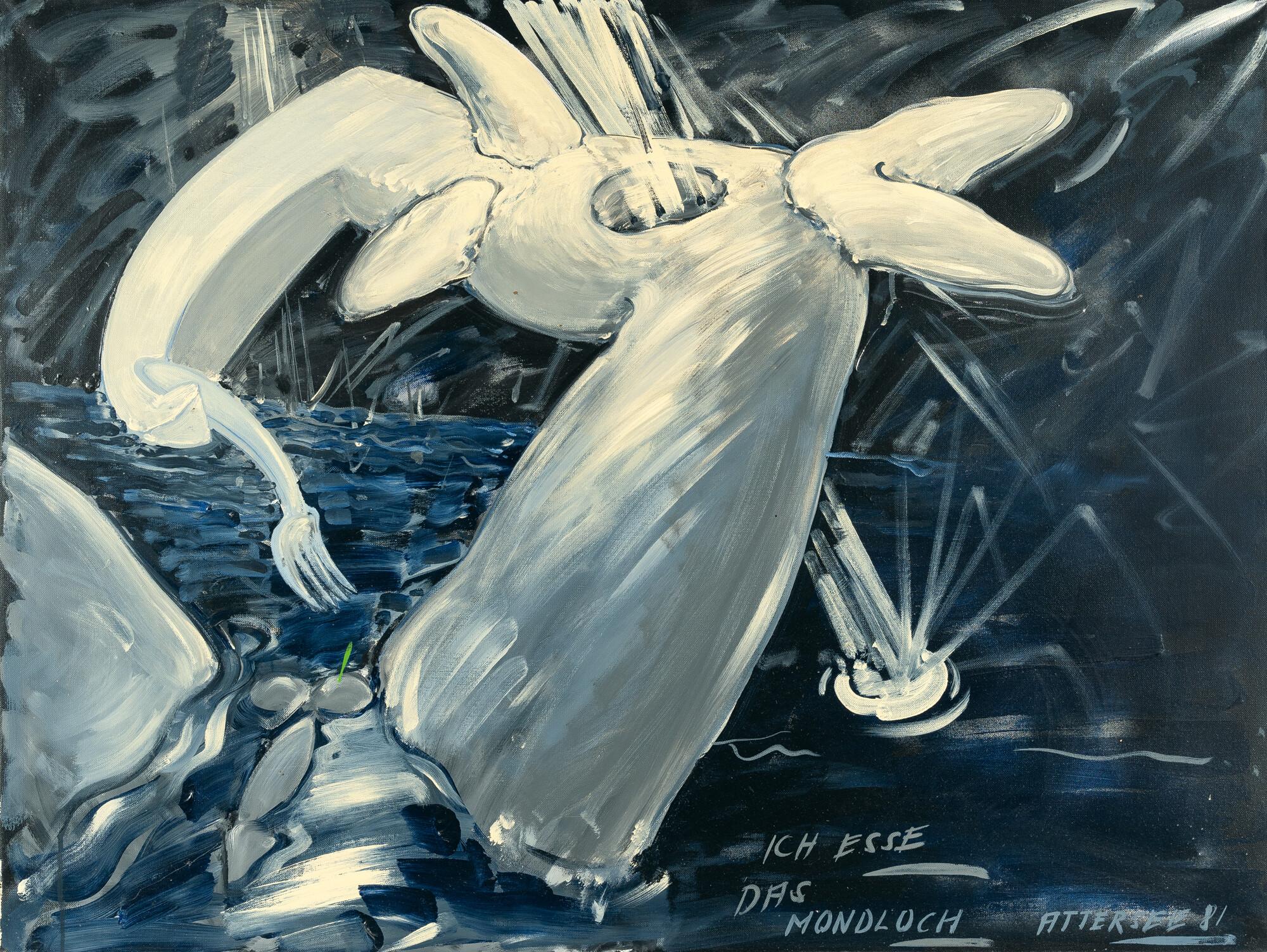 Christian Ludwig Attersee - „Ich esse das Mondloch“