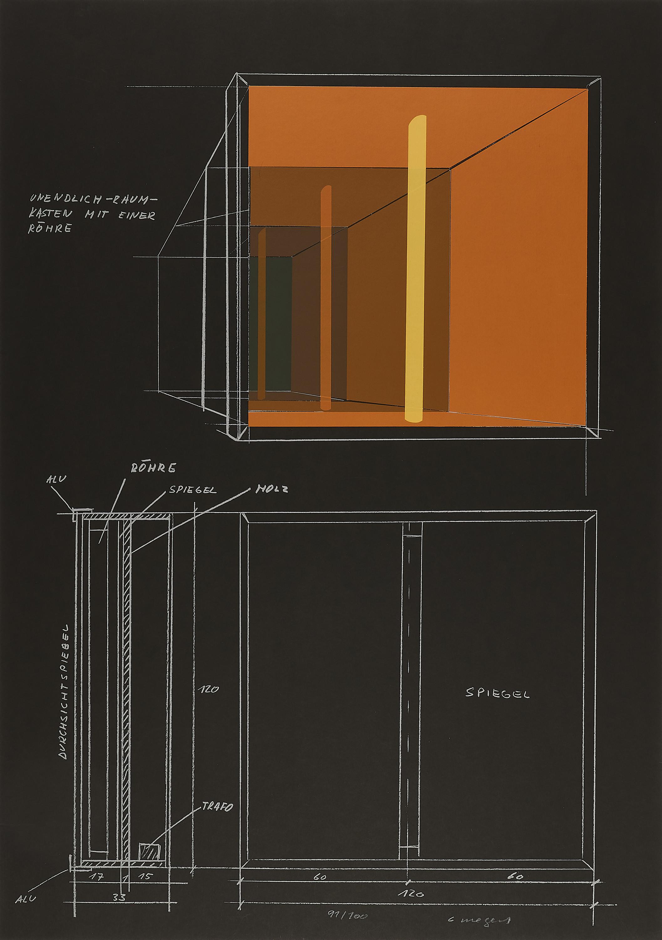 Christian Megert - Unendlich Raum - Kasten mit einer Röhre.