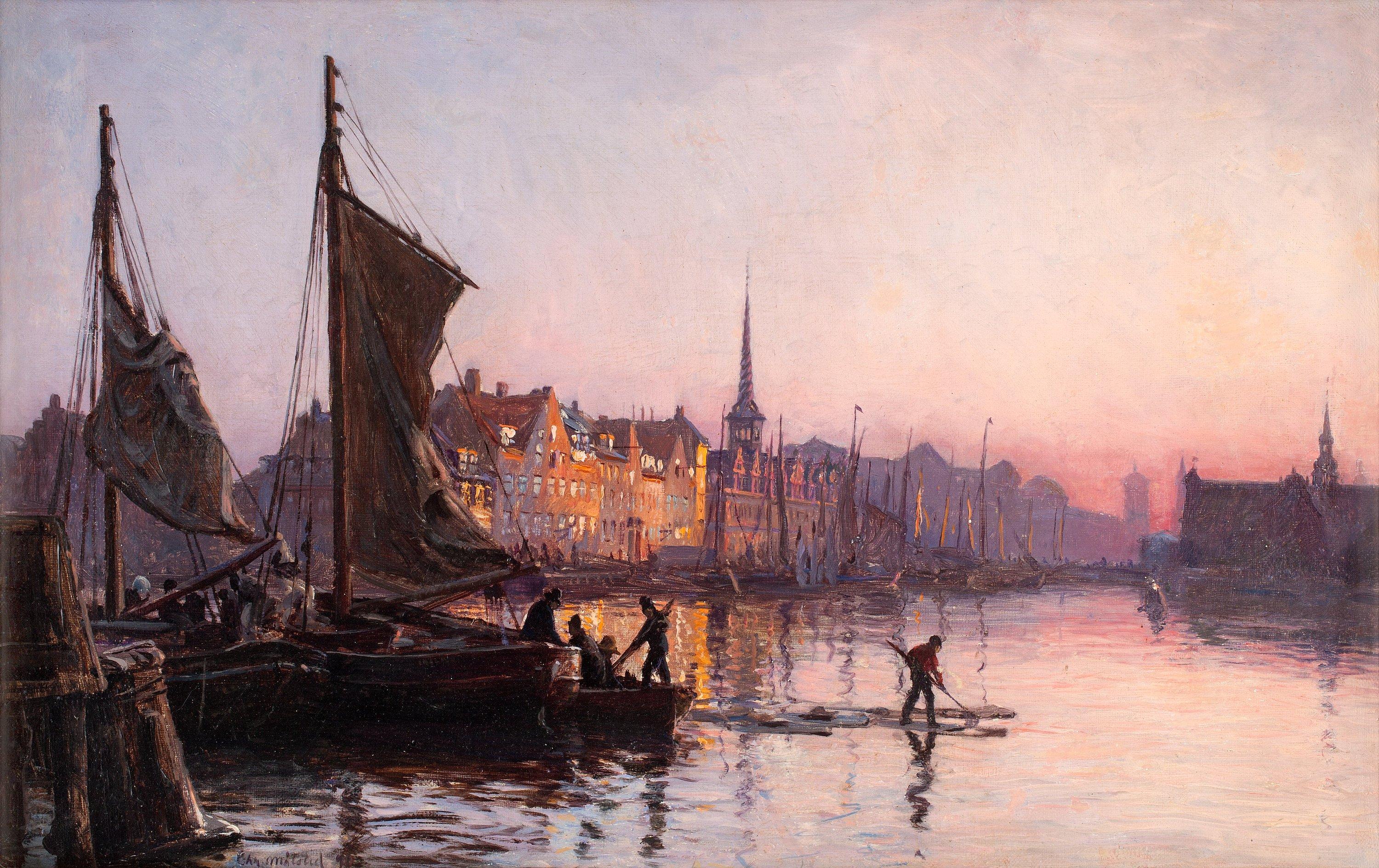 Christian Mölsted - View from Copenhagen with the tower of the stock market