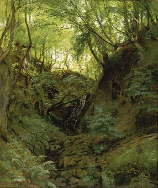 Christian Peder Morch Zacho - A wooded glade