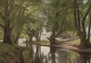 Christian Peder Zacho - A river in a pastoral landscape