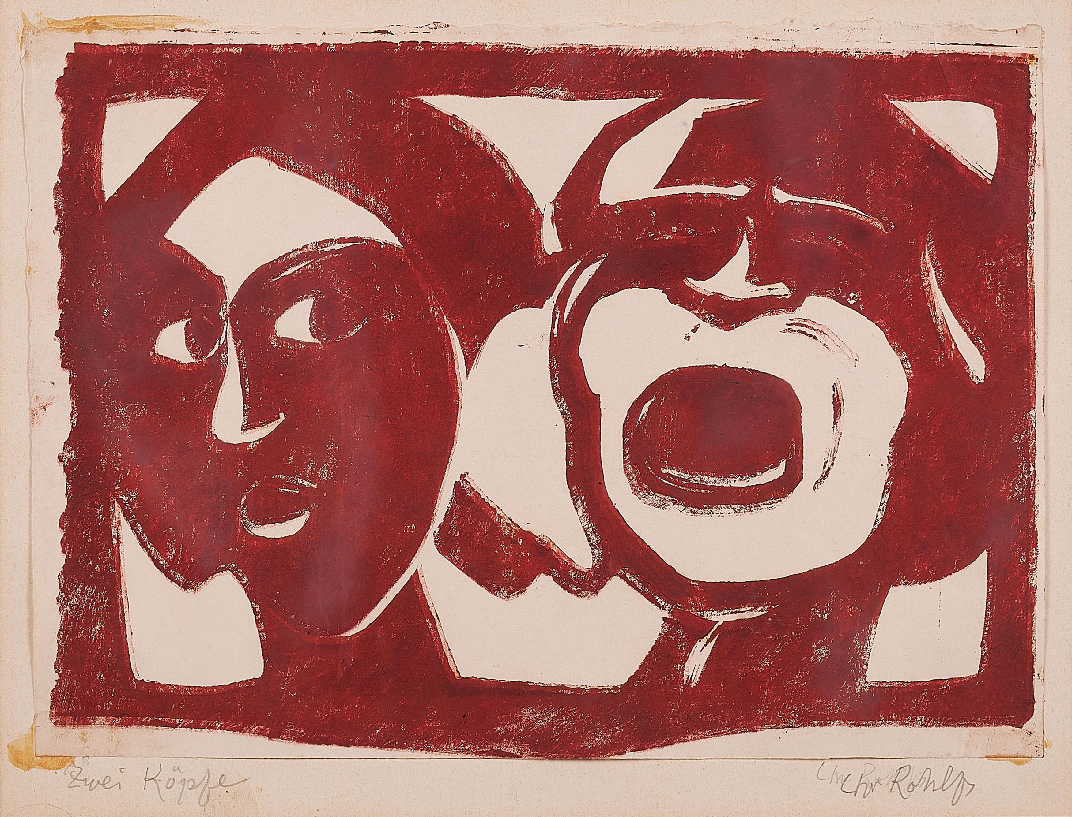 Christian Rohlfs - Groteske Köpfe (Ruhe und Leidenschaft, groß).