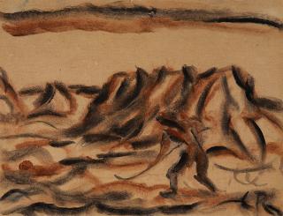 Christian Rohlfs - Landschaft mit Figur