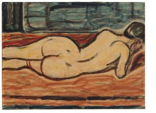 Christian Rohlfs - Liegender weiblicher rückenakt