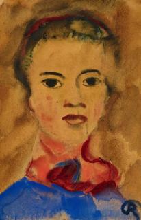 Christian Rohlfs - Mädchenporträt.