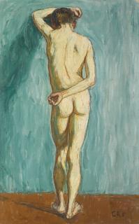Christian Rohlfs - Männlicher Rückenakt (Male Nude, Back View)