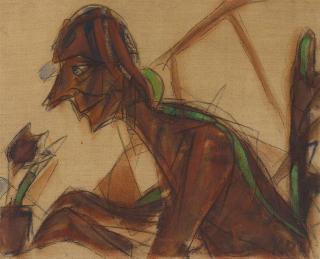 Christian Rohlfs - Mann mit der Tulpe