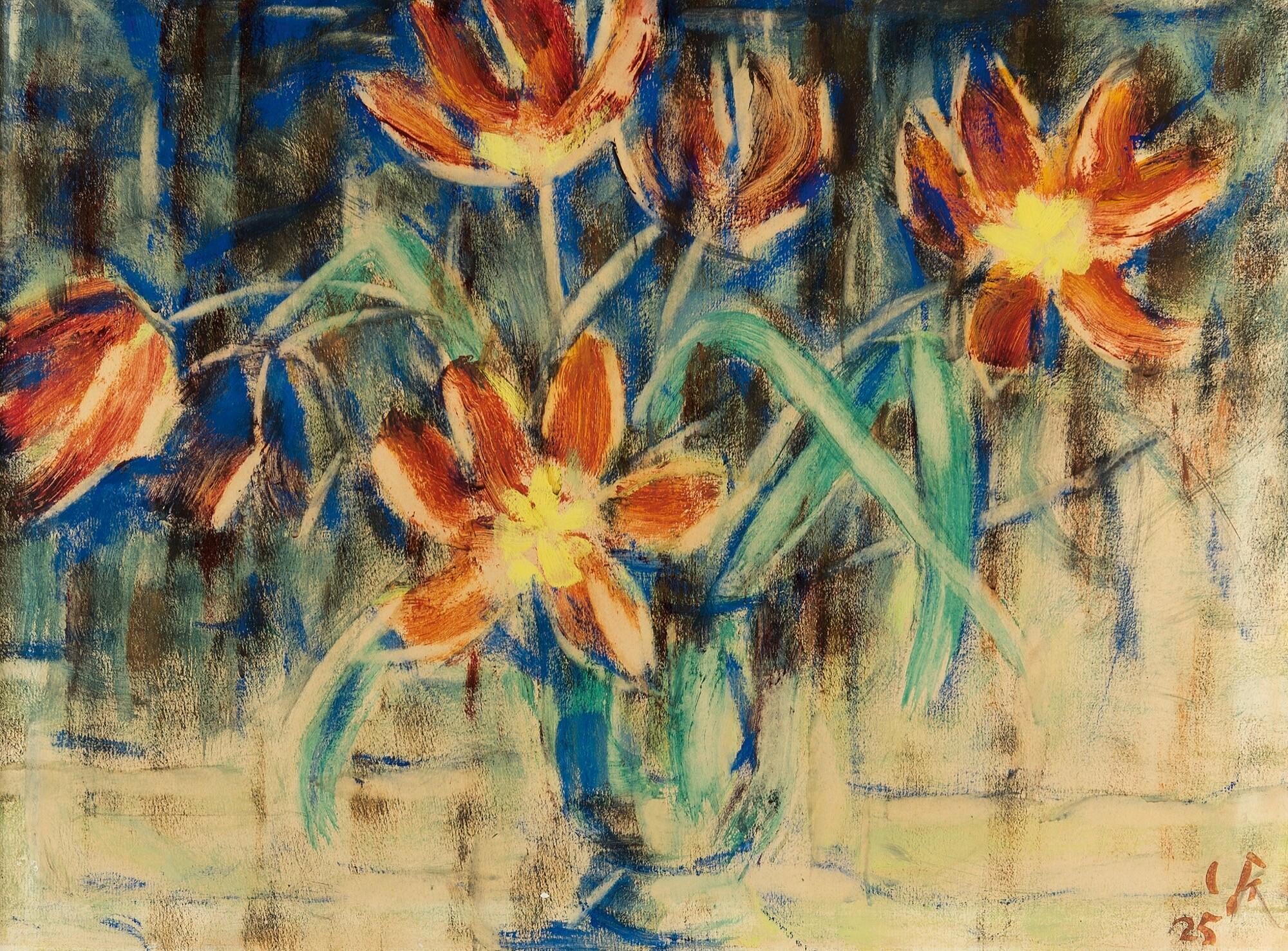 Christian Rohlfs - Rote Tulpen.