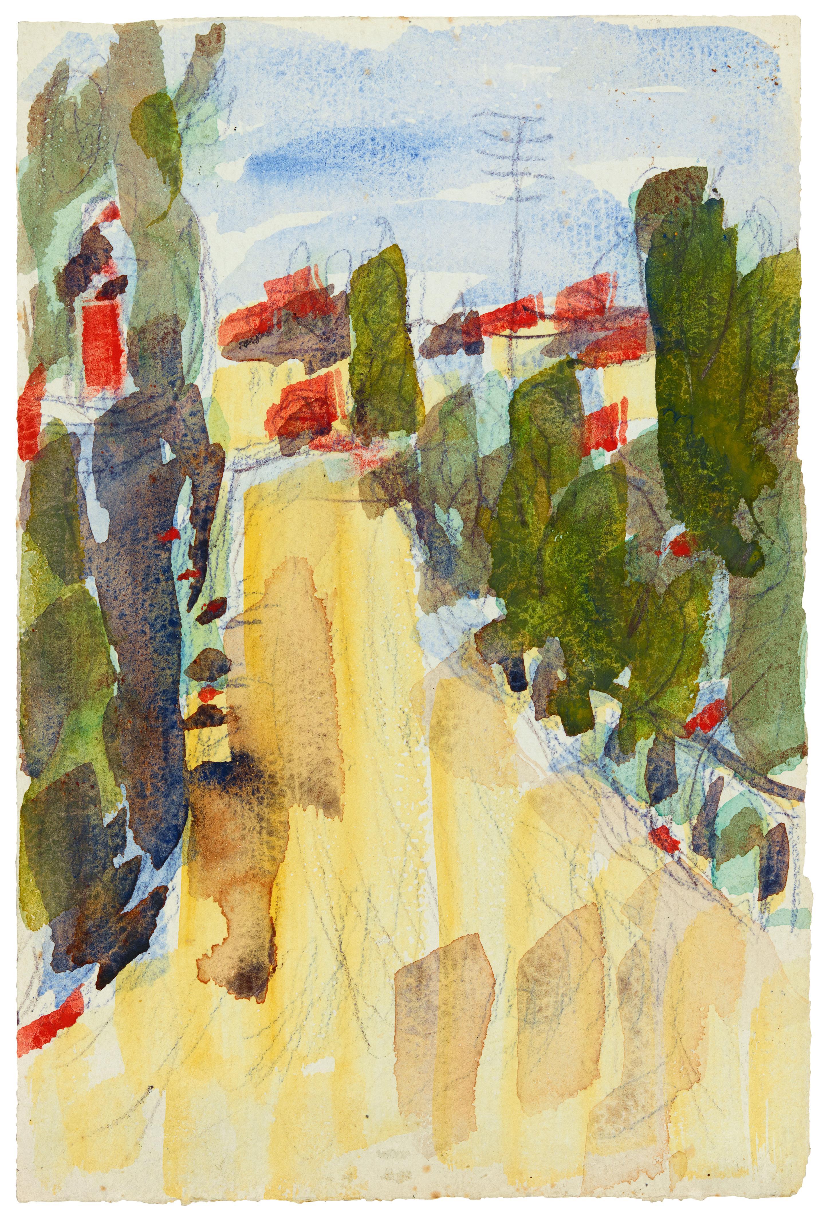 Christian Rohlfs - Straße im Tessin (Seeufer-Straße)