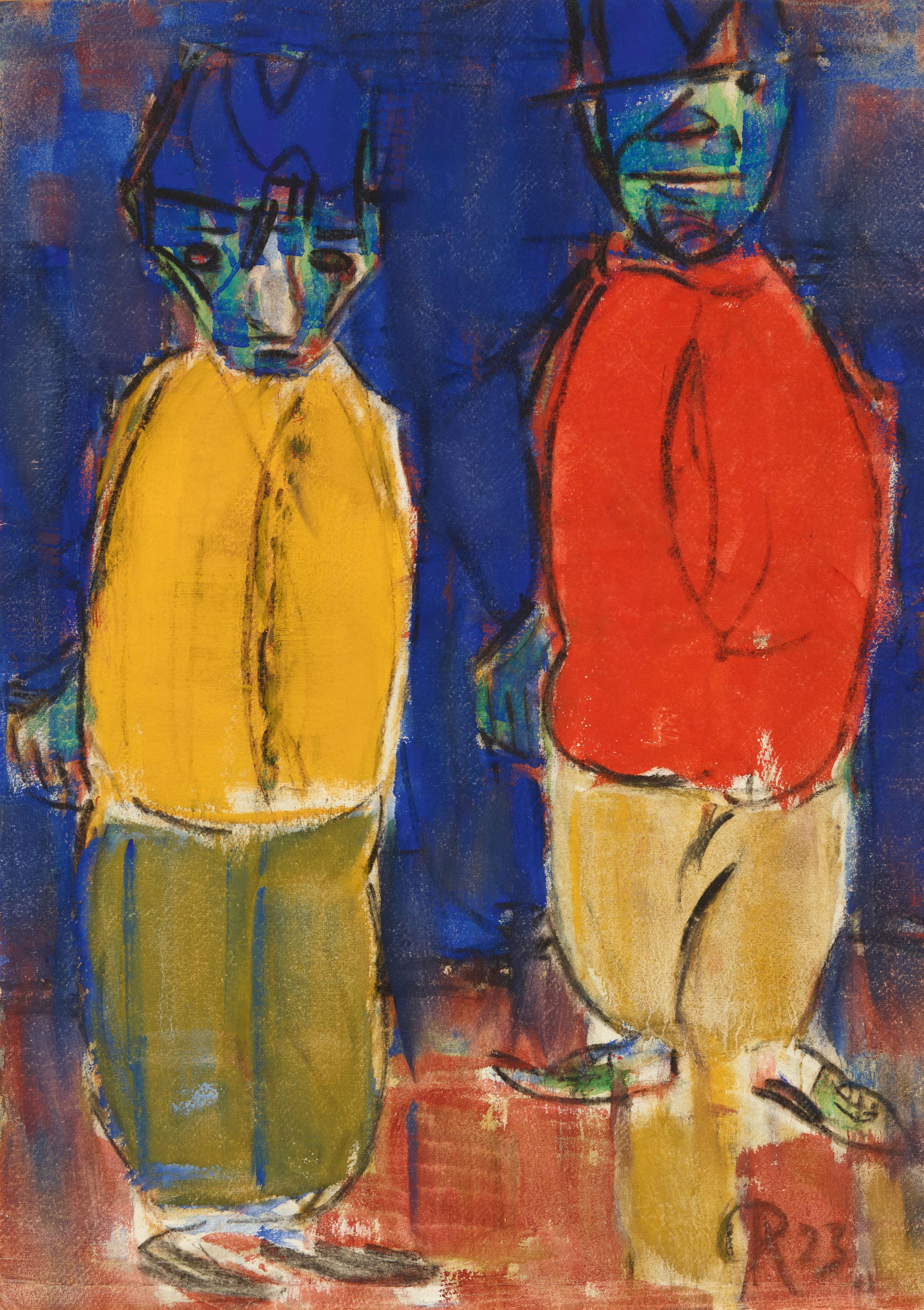 Christian Rohlfs - Zwei Figuren (Groteske)