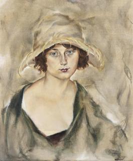 Christian Schad - Junge Münchnerin mit Hut