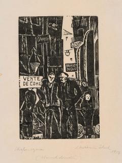 Christian Schad - Straßenszene (Vente de coke).