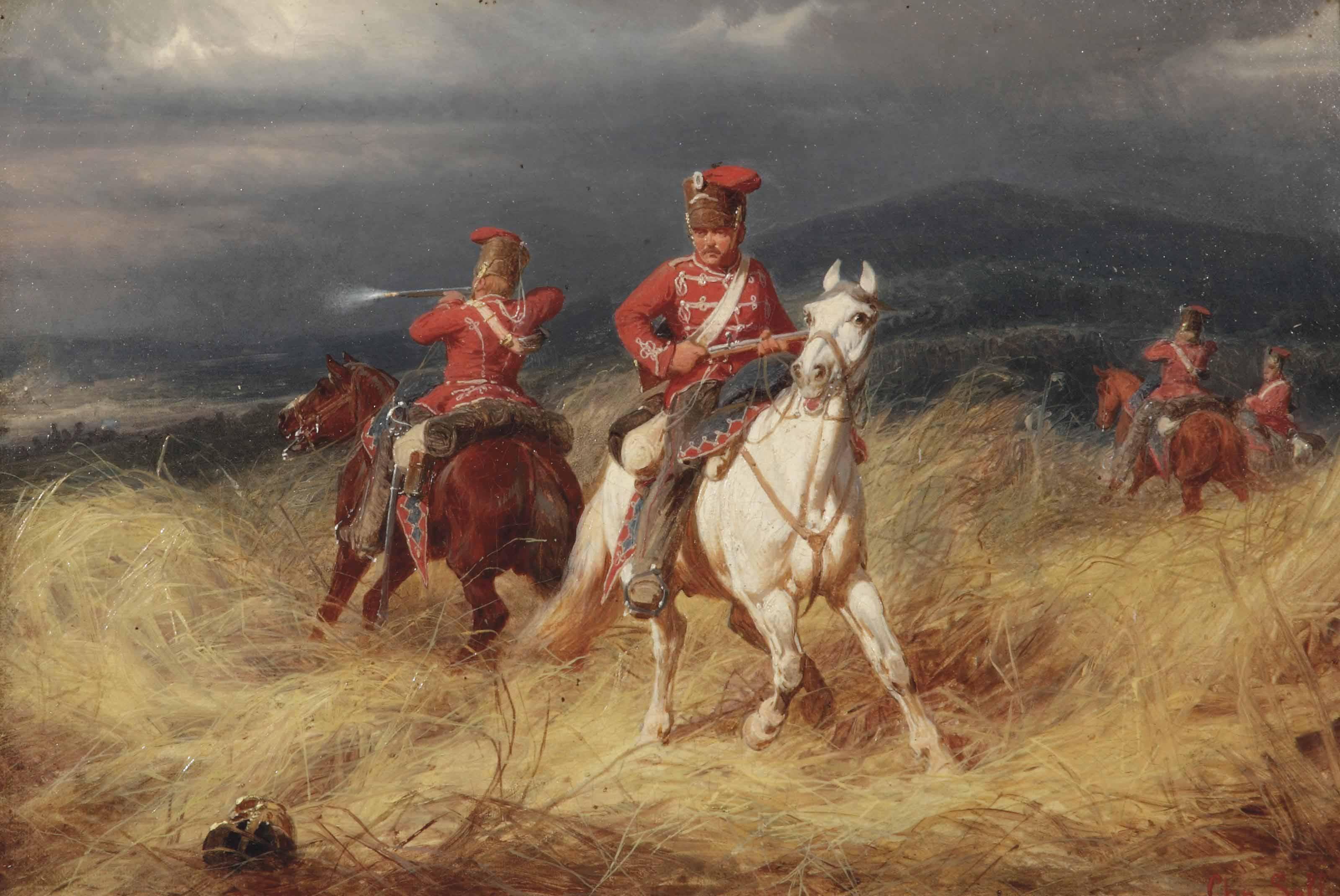 Christian Sell - Hussars in battle