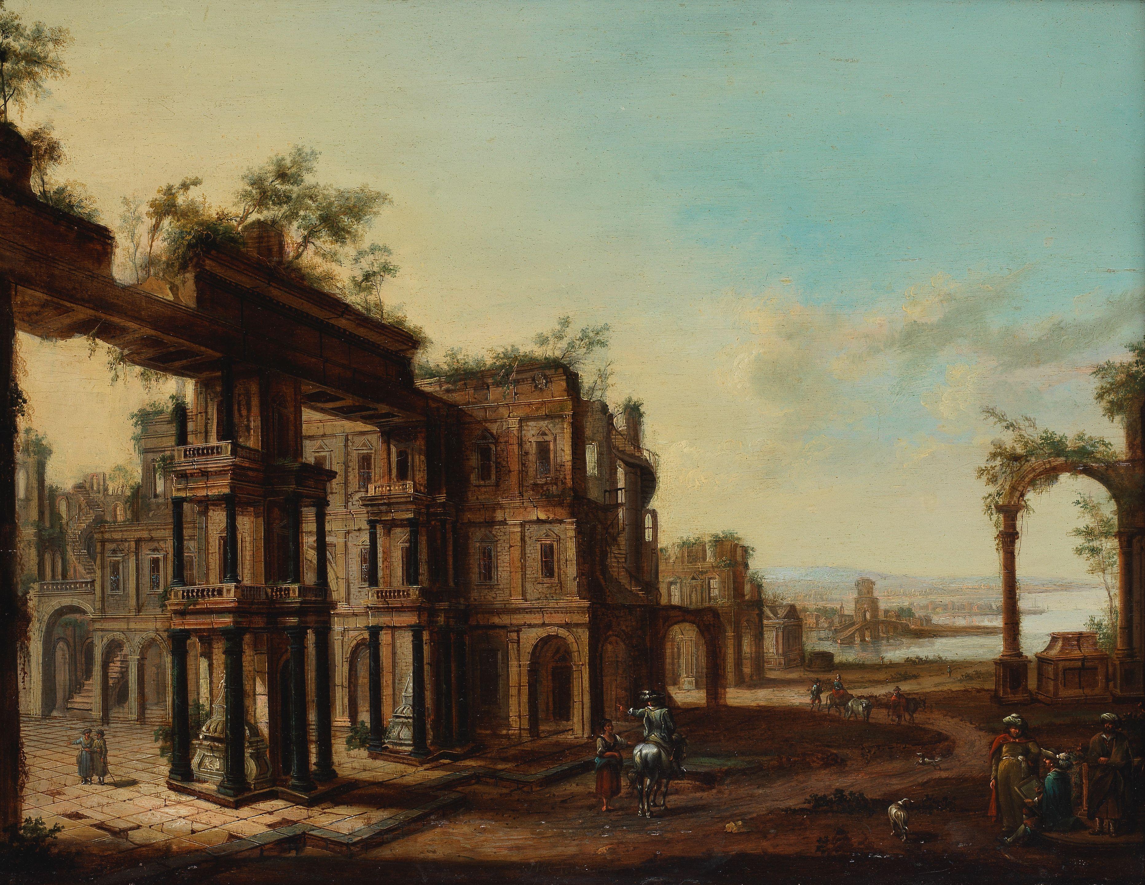 Christian Stocklin - An artist sketching a ruined building