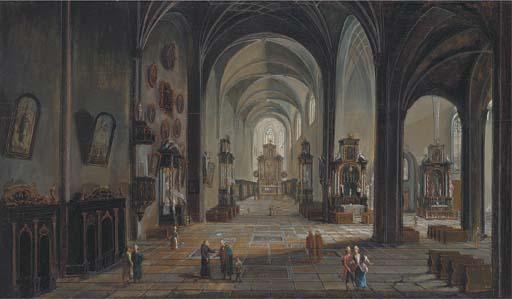 Christian Stöcklin - A Church Interior With Elegant Company