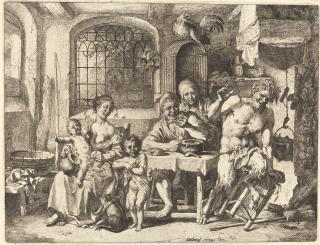 Christian Wilhelm Ernst Dietrich - 6 Bll.: Bäuerliche Szenen.