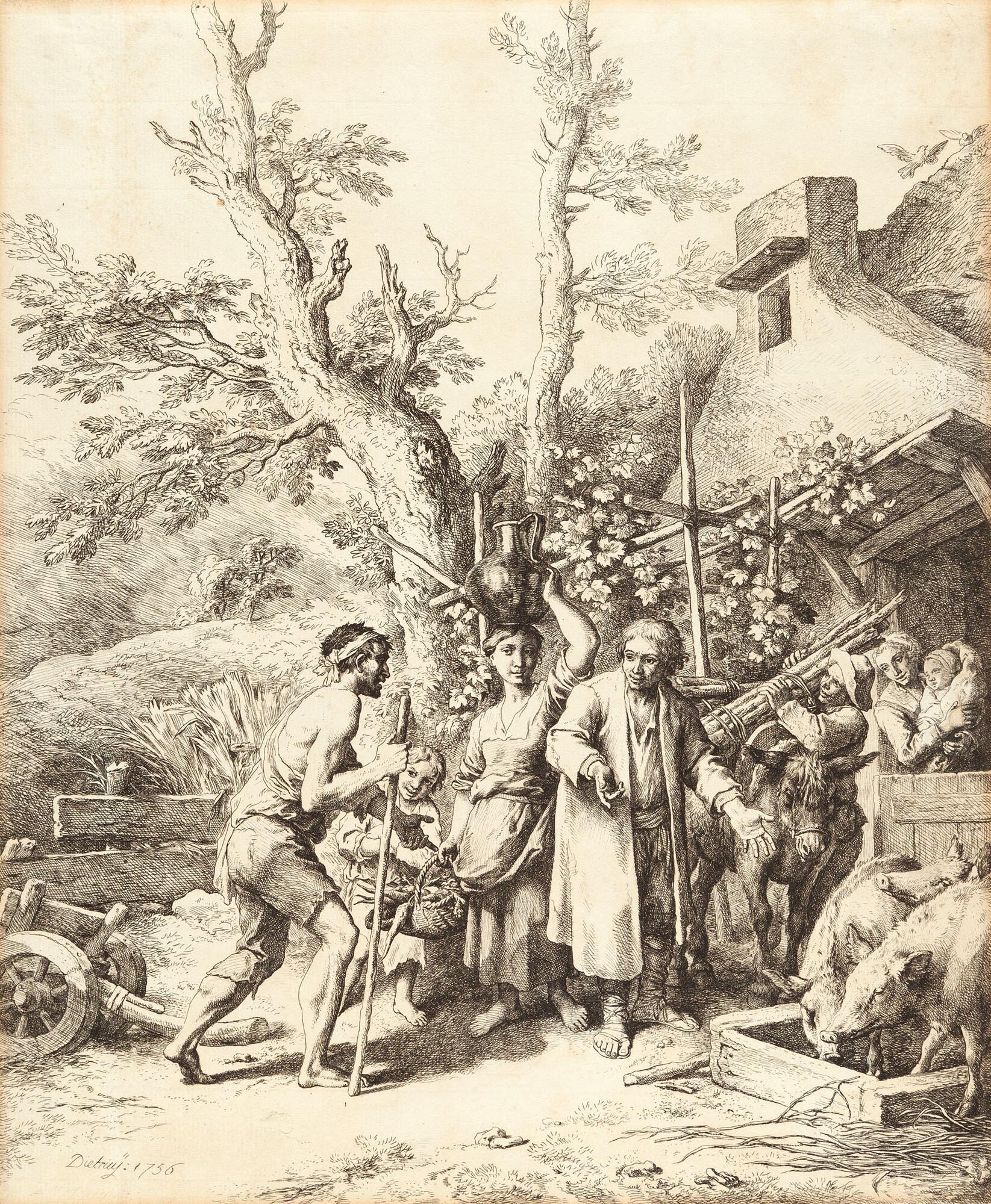 Christian Wilhelm Ernst Dietrich - 8 Bll.: Diverse Kompositionen.