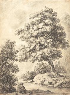 Christian Wilhelm Ernst Dietrich - An einem Fluss rastender Wanderer.