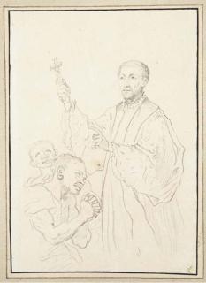 Christian Wilhelm Ernst Dietrich - Saint Ignace de Loyola Convertissant Deux Africains