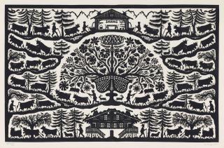 Christiane Saugy - La grande montée à l\'alpage des vaches à Sami, 1983