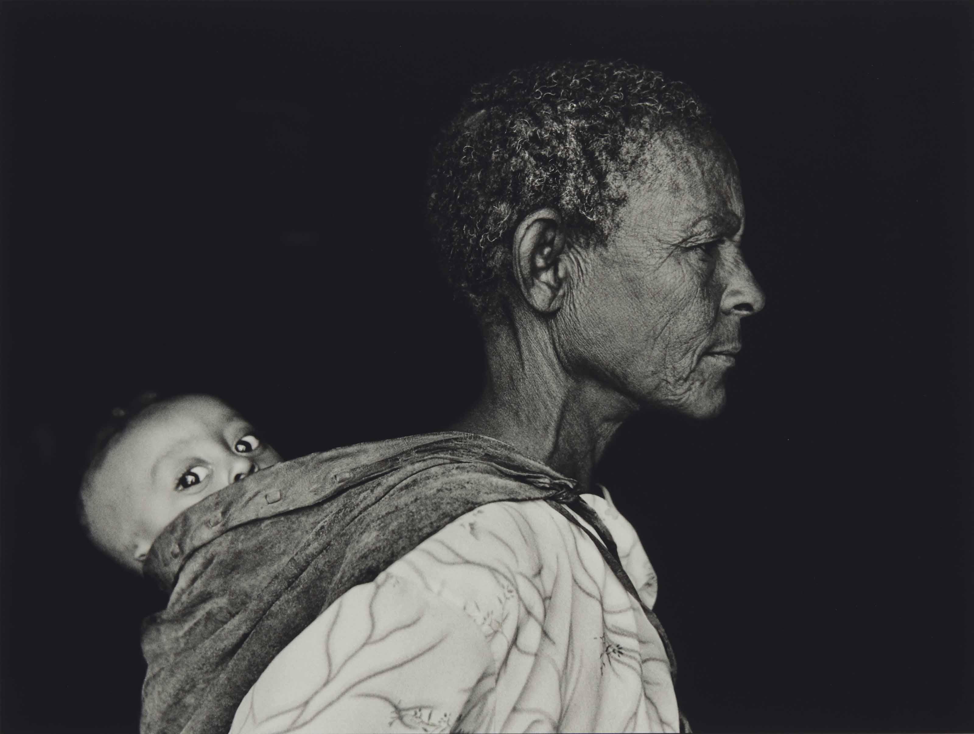 Christine Turnauer - Mithin Badege, Grandmother And Kalemwork, Her Grandson Beta Israel Community Gondar Town, Ethiopia