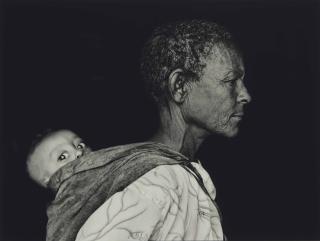 Christine Turnauer - Mithin Badege, Grandmother And Kalemwork, Her Grandson Beta Israel Community Gondar Town, Ethiopia