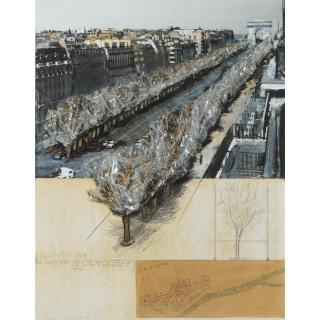 Christo - 380 Wrapped Trees (Project For Avenue Des Champs-Elysées And Rond Point Des Champs-Elysées À Paris)