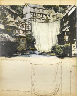 Christo - Curtains For Monschau - Rur River (Project For September 1971 In Monschau)