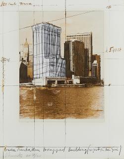 Christo - Lower Manhattan Wrapped Building, Project for New York.