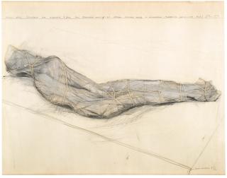 Christo - Packed Girl (Project For Wrapping A Girl For Temporary Activity At Gordon Loksley House In Minneapolis, Minnesota)