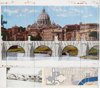 Christo - Ponte Sant\'Angelo, Wrapped, Project For Rome